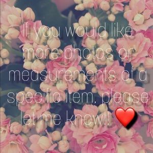 Want measurements? More pics?